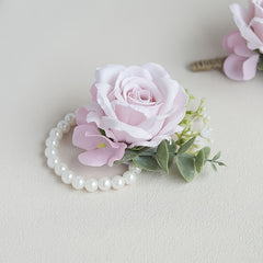 Artificial Rose Wrist Flowers and Men's Chest Flowers for Weddings