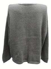 Casual Sweater Women's Plus Long Sleeve V Neck Jumper