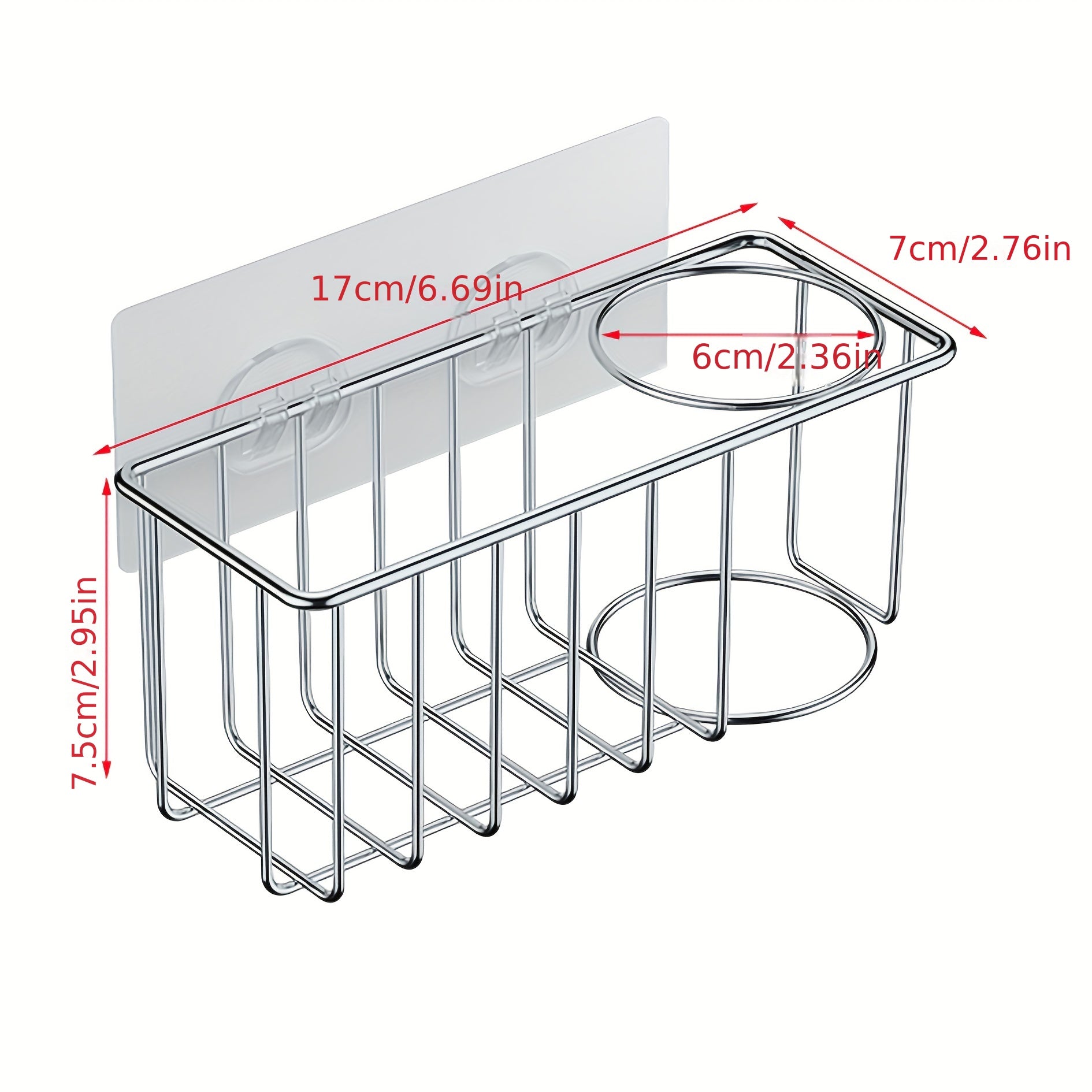 Stainless Steel Sink Caddy Sponge Holder Soap Rack