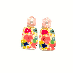 4 Pairs Geometric Stud Earrings Set For Girls