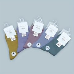 10 Pairs Women's Crew Socks Breathable & Comfy Mid Tube Stockings