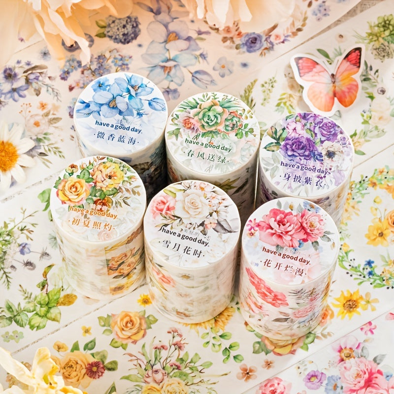 Rose Flower Series Paper Tape 2m Roll