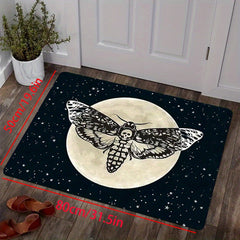 Gothic Skull Moon Star Rug for Living Room Halloween Decor