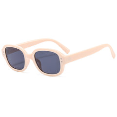 Oval Frame Sunglasses Vintage Shades Eyeglasses Women's Casual Eyewear