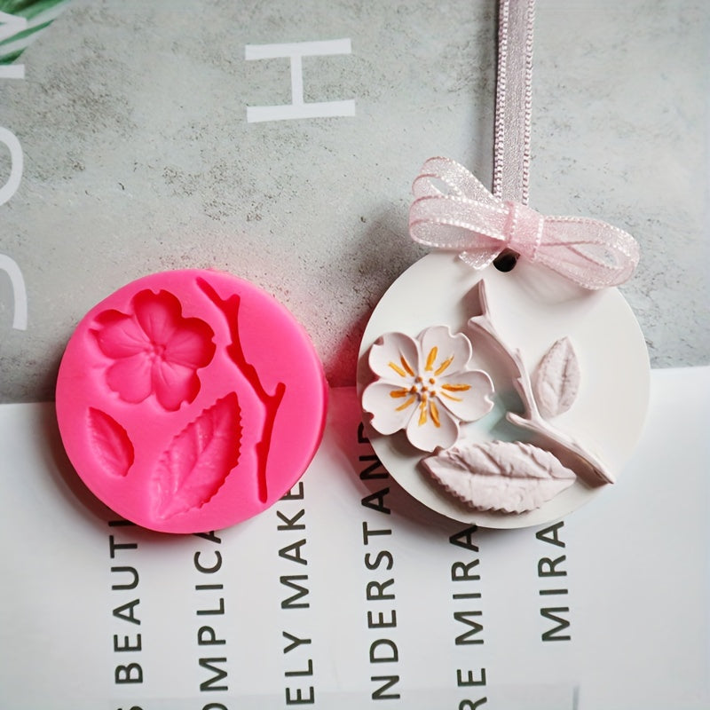 Peach Blossom Silicone Mold for DIY Candles and Crafts