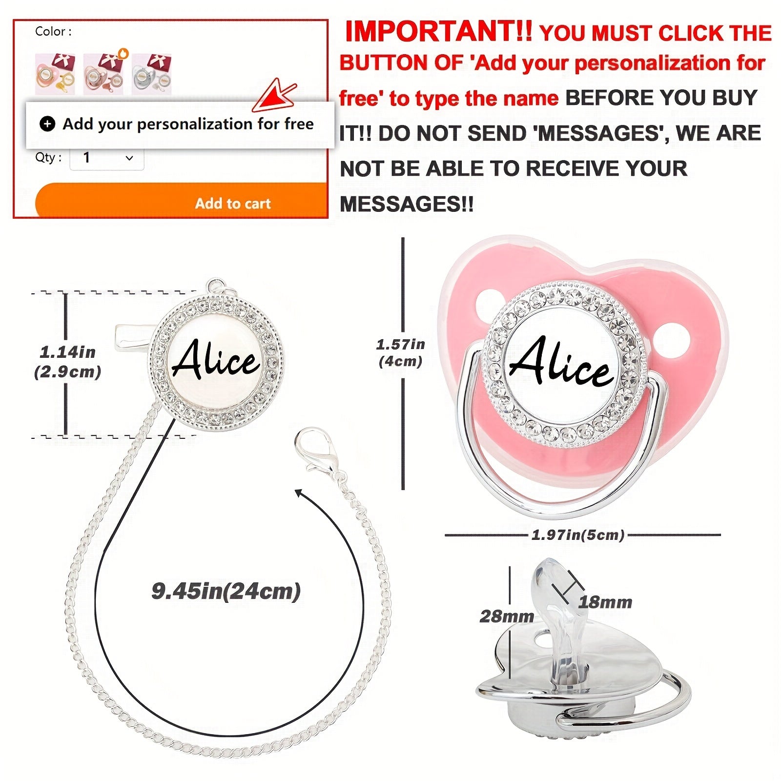 Customized Baby Pacifier Travel Pacifier Set