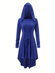 Long Sleeve Hooded Cosplay Dress Halloween Party Dress Women's Clothing