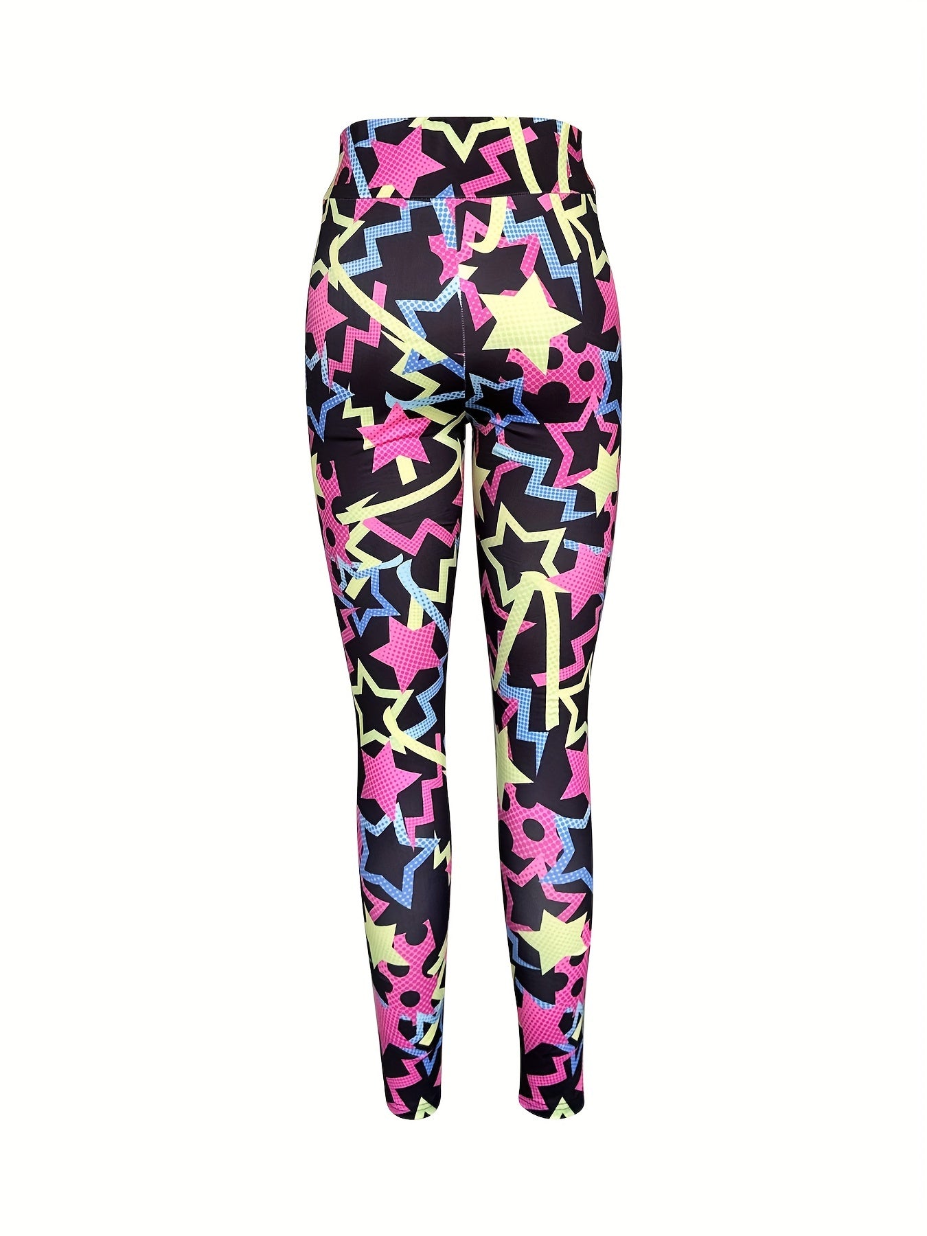 Pentagram Star Print Yoga Pants High Waist Leggings Women's Activewear