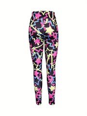 Pentagram Star Print Yoga Pants High Waist Leggings Women's Activewear