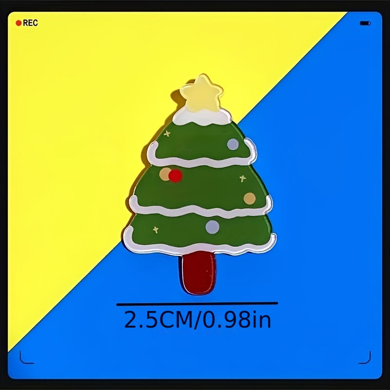 8pcs Cartoon Christmas Brooch Pin For Boys