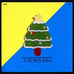 8pcs Cartoon Christmas Brooch Pin For Boys