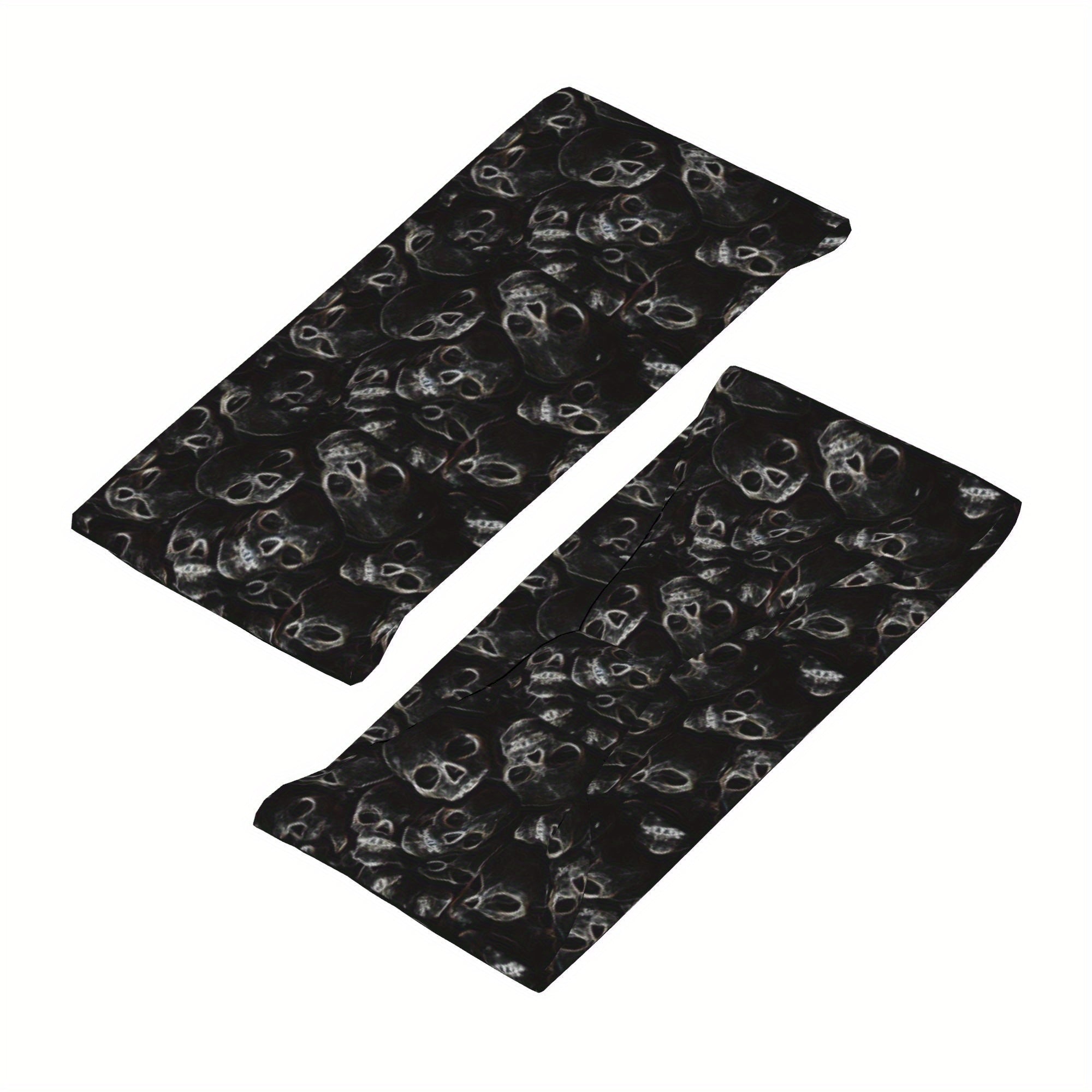 Skull Print Unisex Sports Headband Sweat Wicking Stretchy & Breathable Polyester