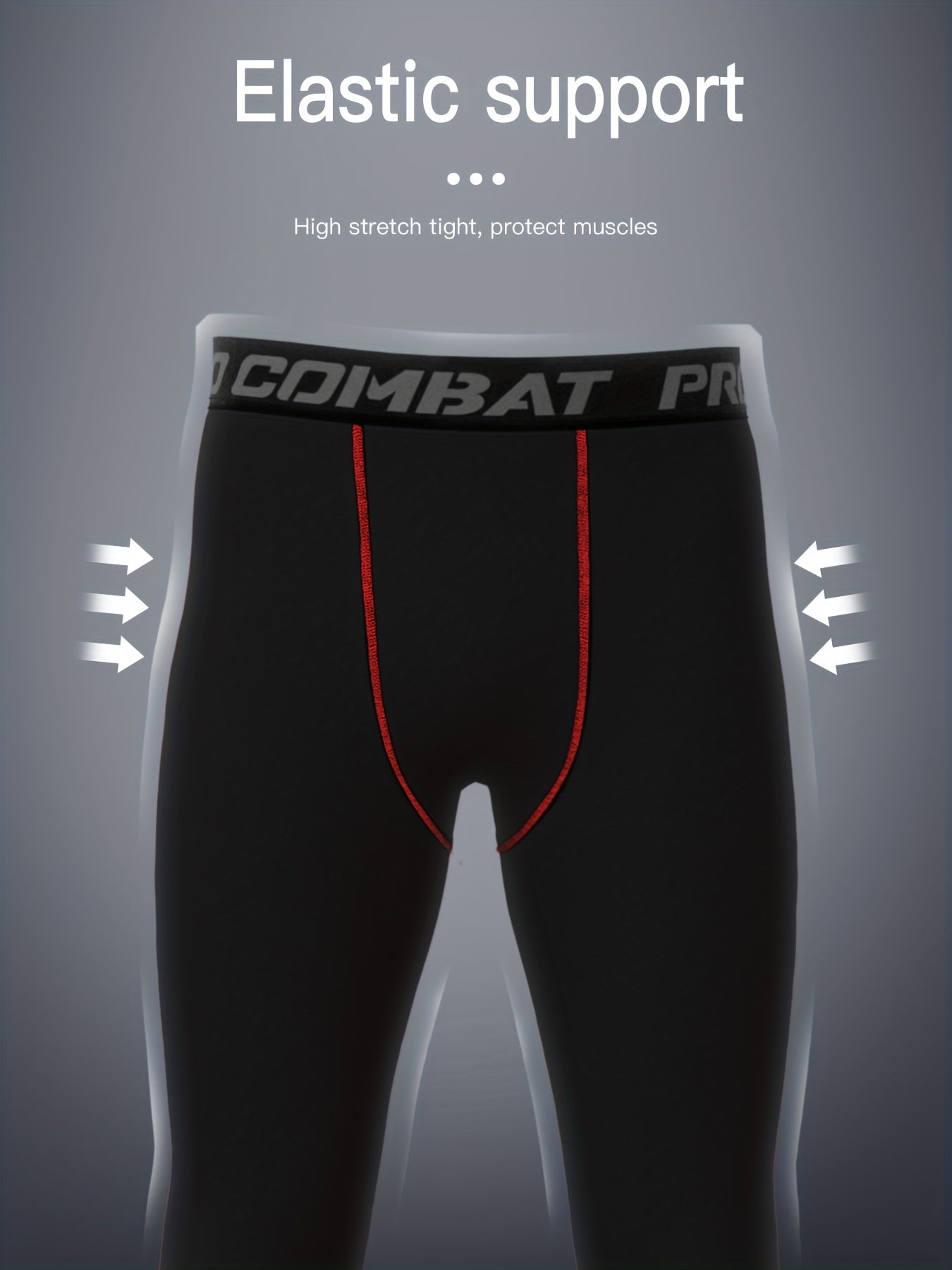 Men's Solid Leggings Active Quick Drying Sports Compression Pants