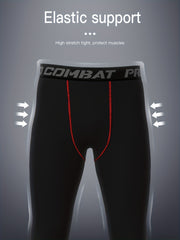 Men's Solid Leggings Active Quick Drying Sports Compression Pants