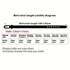 Men's Leather Jeans Belt Classic Dress Belt Prong Buckle