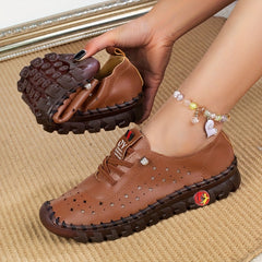 Women's Lace up Soft Sole Walking Shoes Anti-slip Casual Shoes