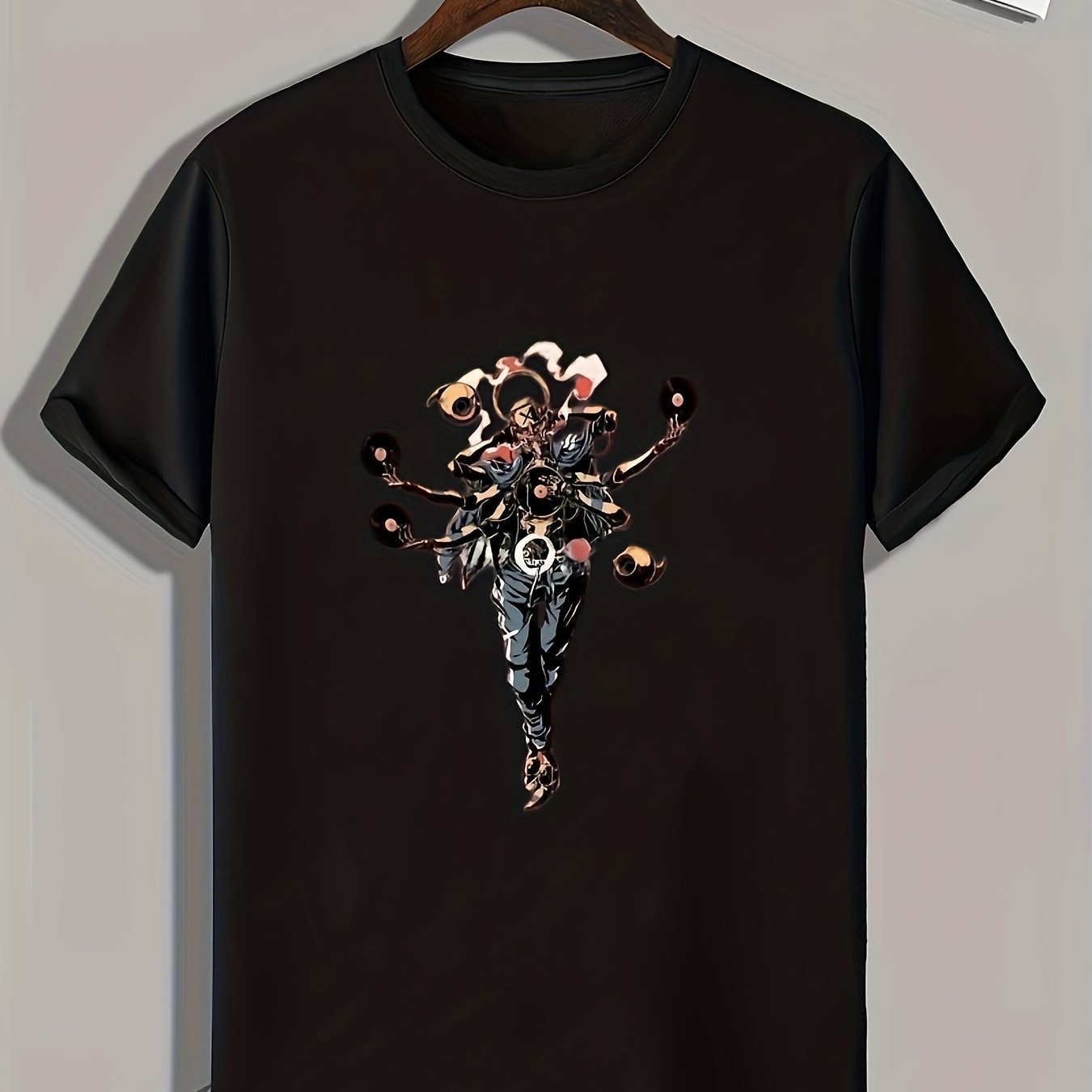 Musician Pattern Print Men's Sports T-shirt Graphic Tee