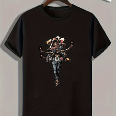 Musician Pattern Print Men's Sports T-shirt Graphic Tee