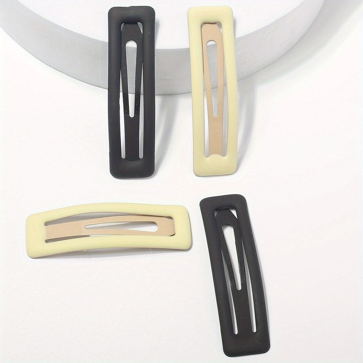 4pcs Plain Hair Clips Hairpins Decorative Girls Hair Accessories