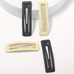 4pcs Plain Hair Clips Hairpins Decorative Girls Hair Accessories