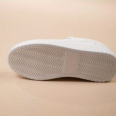 Faux Leather Flat Skate Shoes Non Slip Outdoor Sneakers