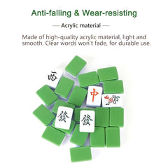Mini Chinese Mahjong Game Set With 146 Tiles & Dice