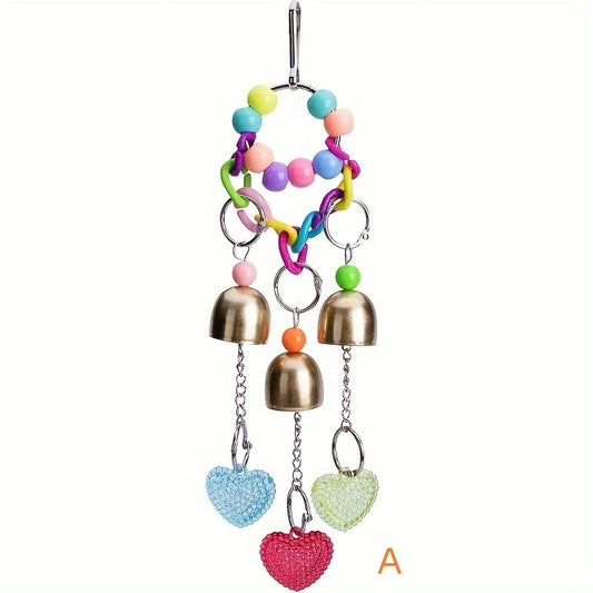 Colorful Parrot Hammock Bell Toys for Small Birds