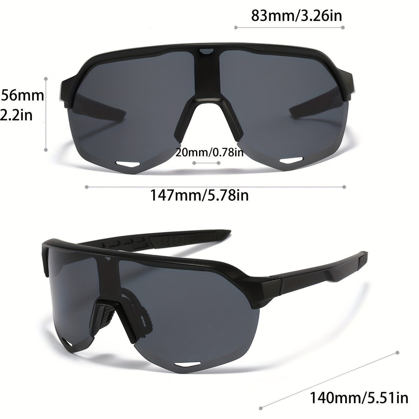 Men's Oversize Sunglasses for Outdoor Riding Sun Protection