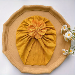 Baby Girls Flower Decor Turban Soft Hair Wrap Headband