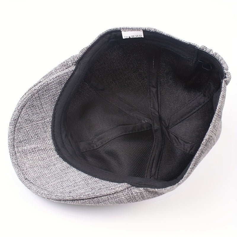Men's Beret Hat Cap Classic Flat Peaked Cap Women Daily Sunshade Driving Hat
