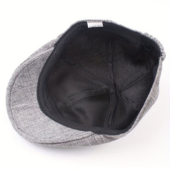 Men Summer Breathable Beret Soft Cotton Linen Hat Vintage Newsboy