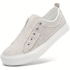 STQ Women's Slip On Canvas Shoes Comfort Flat Casual Sneakers