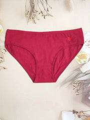 3pcs Heart Embroidery Briefs Comfy Stretchy Intimates Panties