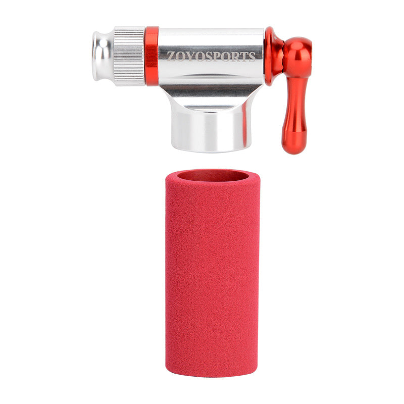 CO2 Inflator & Mini Pump Set w/ Insulated Sleeve, No Gas Alloy Bike Pump