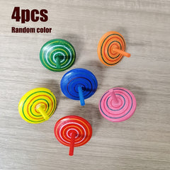 Colorful Wooden Spinning Tops for Fun Celebrations and Gifts