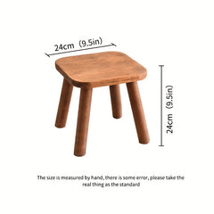 Wooden Step Stool for Kids and Adults Shoe Changing Chair with Foot Rest