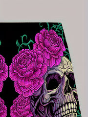 Men's Floral Skull Graphic Shorts Comfortable and Stylish Summer Wear