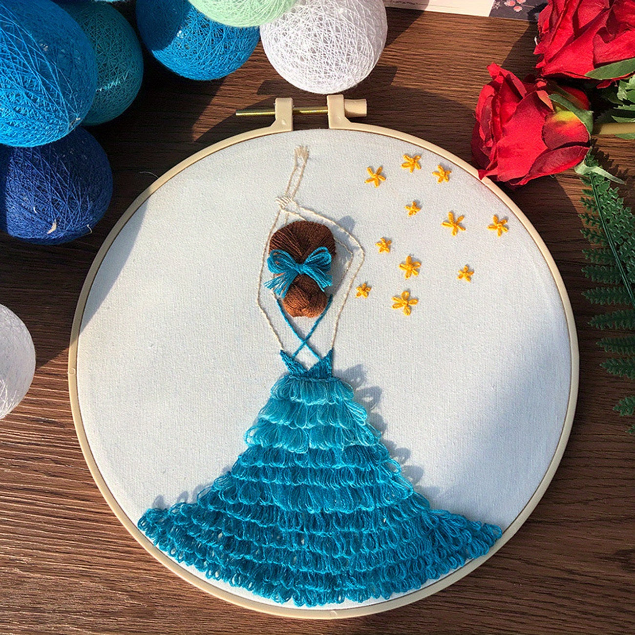 Girls Series Embroidery Kit with English Instruction Book