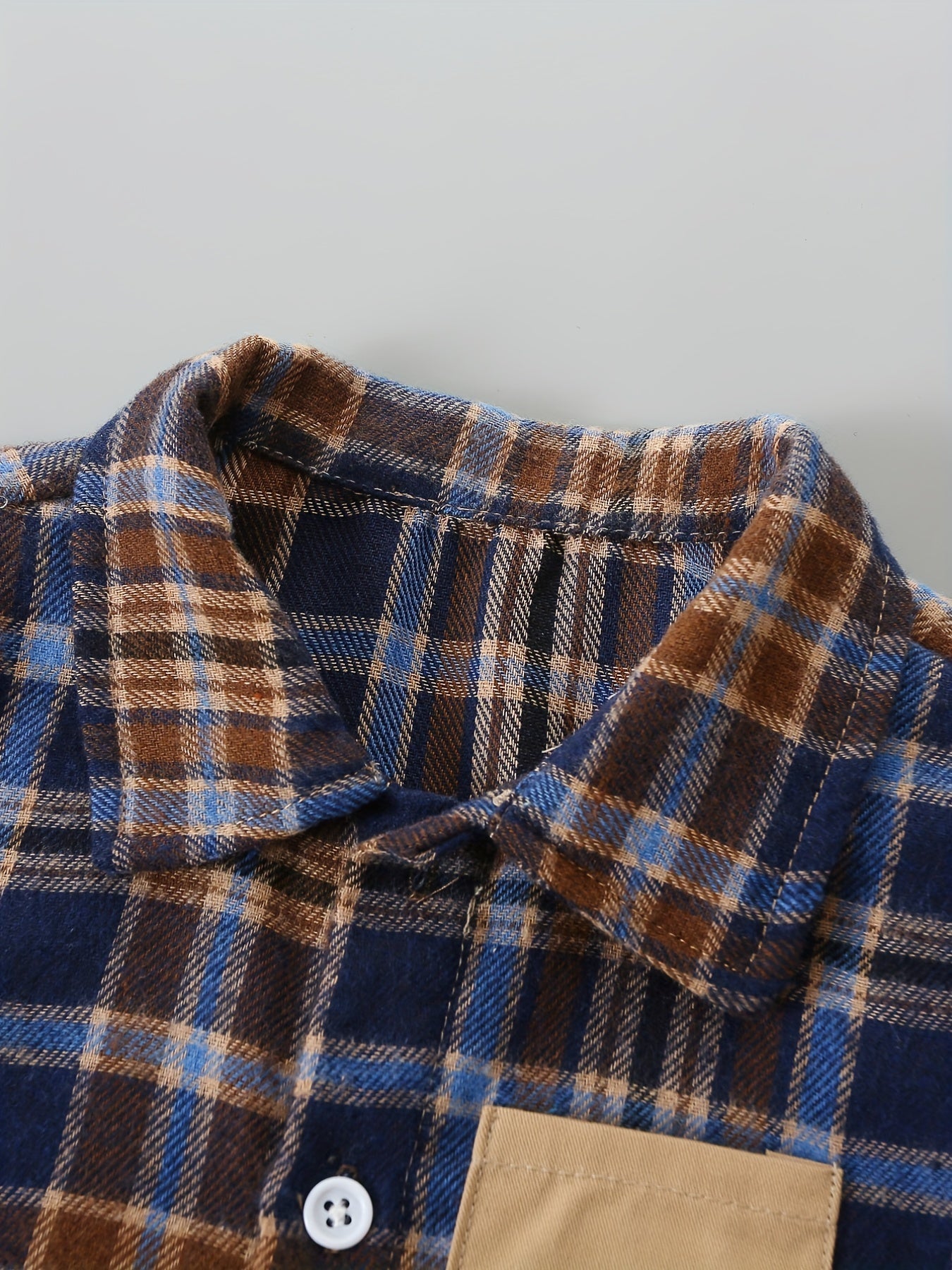 Handsome Baby Boys Plaid Shirt Pants Set Long Sleeve Top Trousers 2pcs