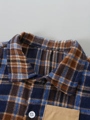 Handsome Baby Boys Plaid Shirt Pants Set Long Sleeve Top Trousers 2pcs
