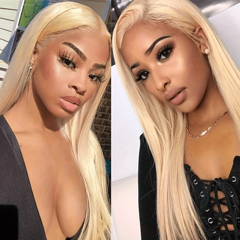 Blonde Lace Front Brazilian Virgin Human Hair Wig for Women