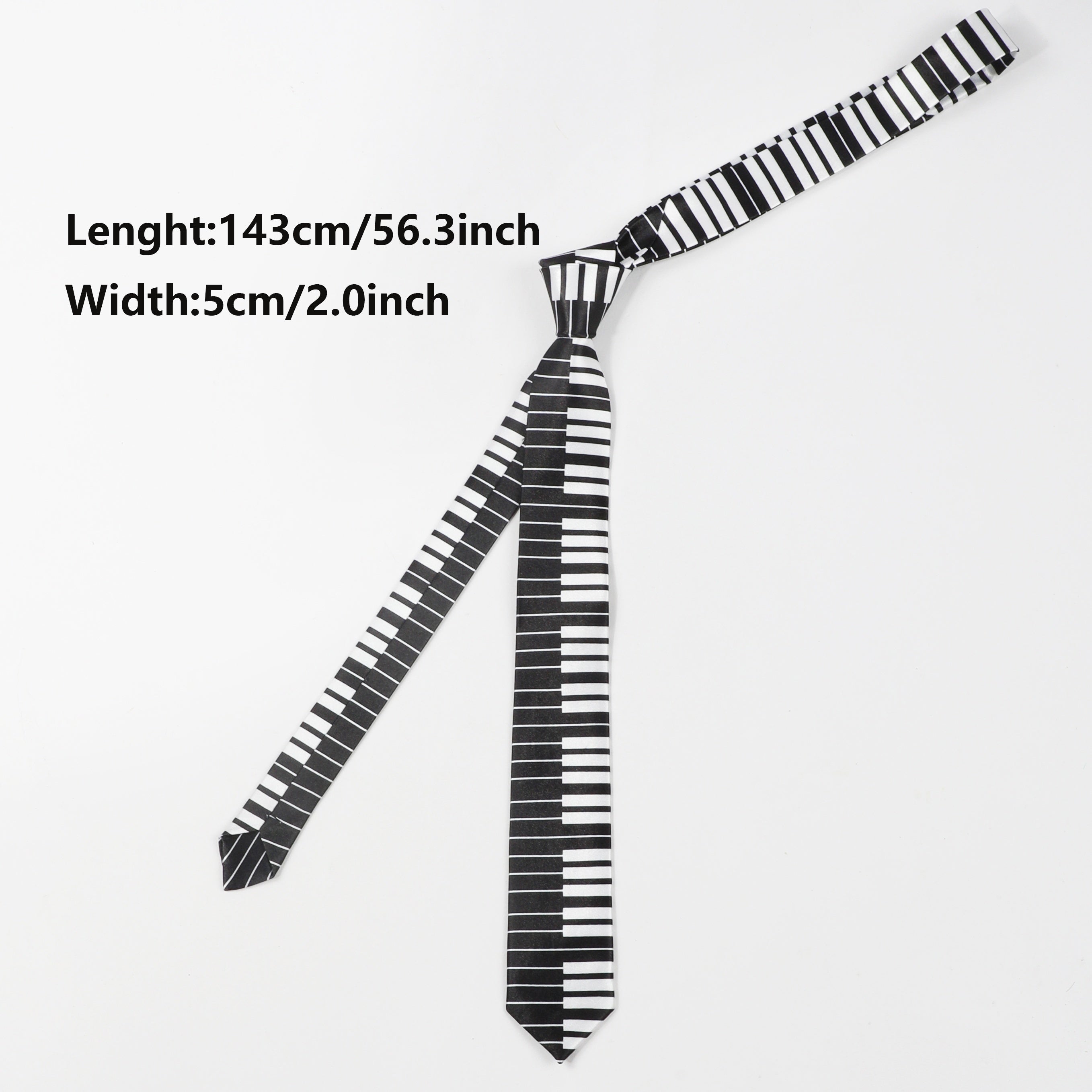 Men's Piano Keys Pattern Tie Clothing Decorative Accessories