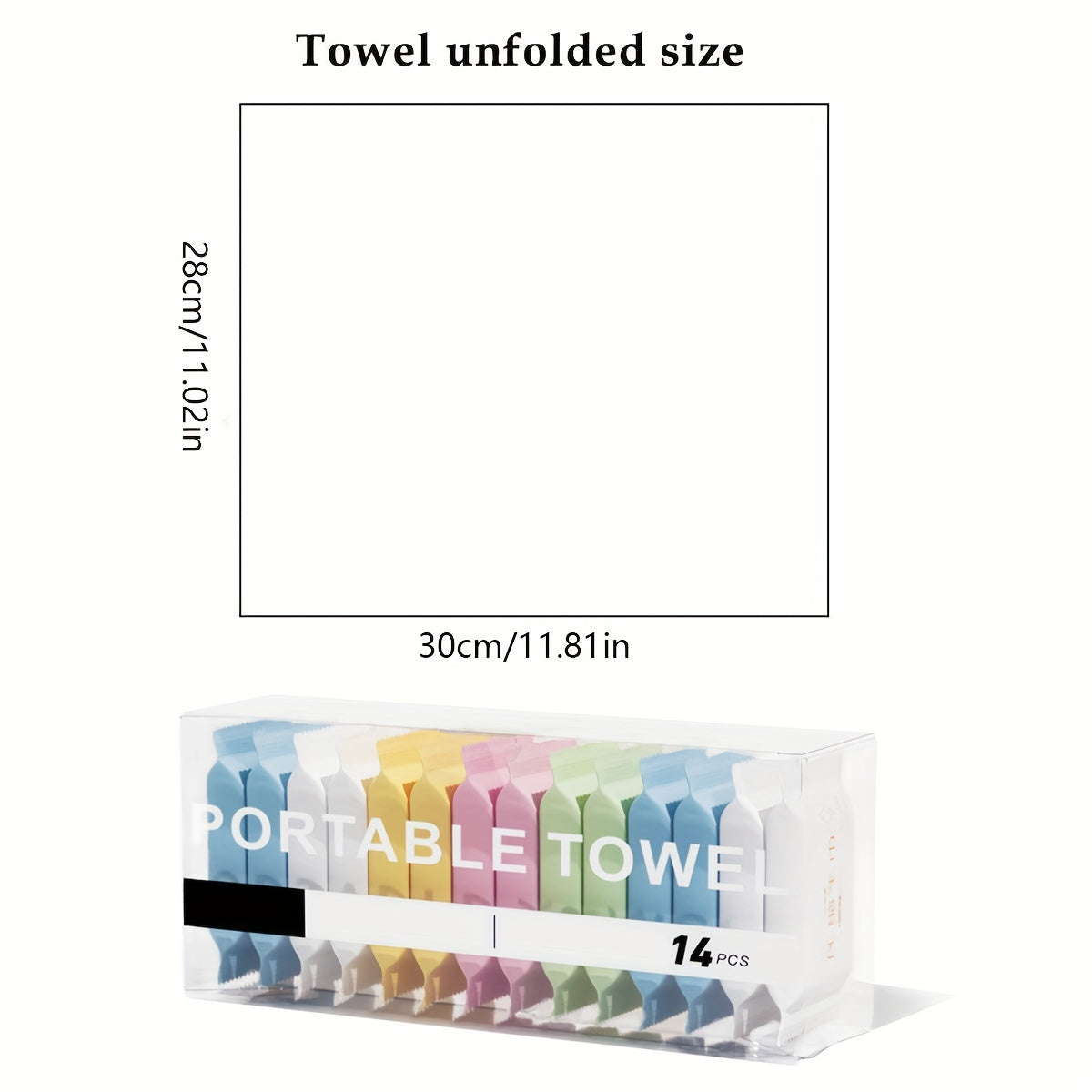 14pcs Compressed Cleansing Towel for Travel & Camping