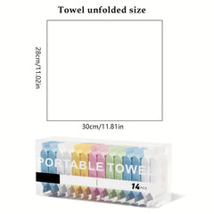 14pcs Compressed Cleansing Towel for Travel & Camping