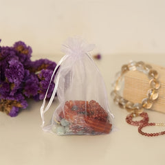 100pcs Organza Bag 9.8 Inches Mesh Drawstring Gift Bag Jewelry Bag