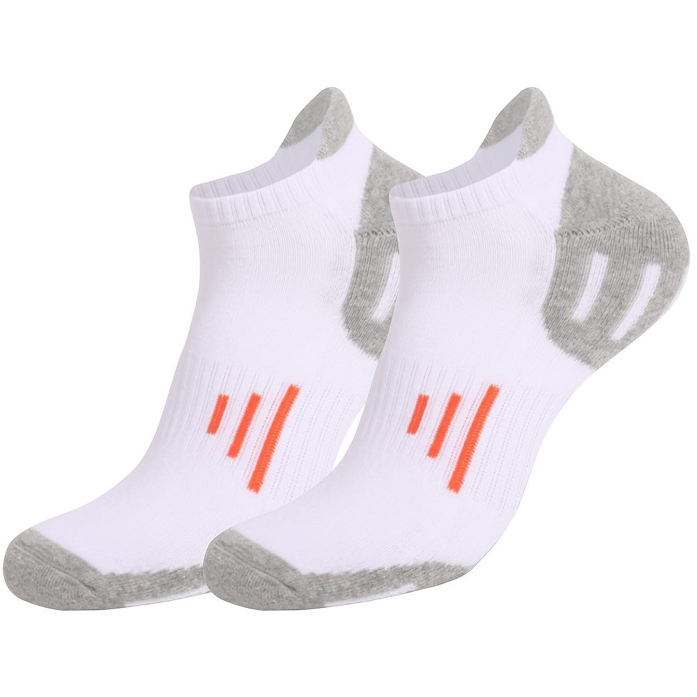 Men's Plus Size Thick Sports Socks Low cut Breathable Sweat-absorbing