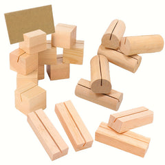 10pcs Wood Place Card Holders Table Number Holder Stands Wedding Party Events