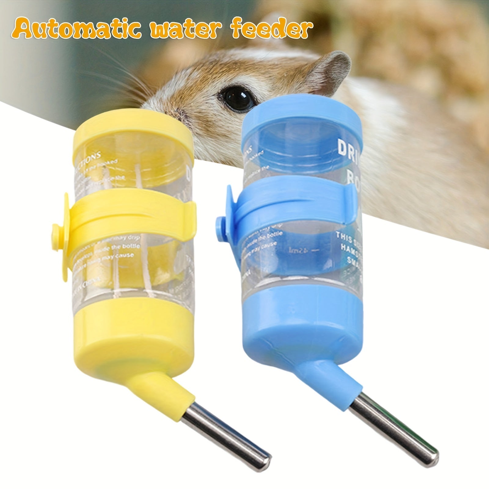Hamster Water Bottle Dispenser Hanging Pet Drinking Bottle 80ml 125ml