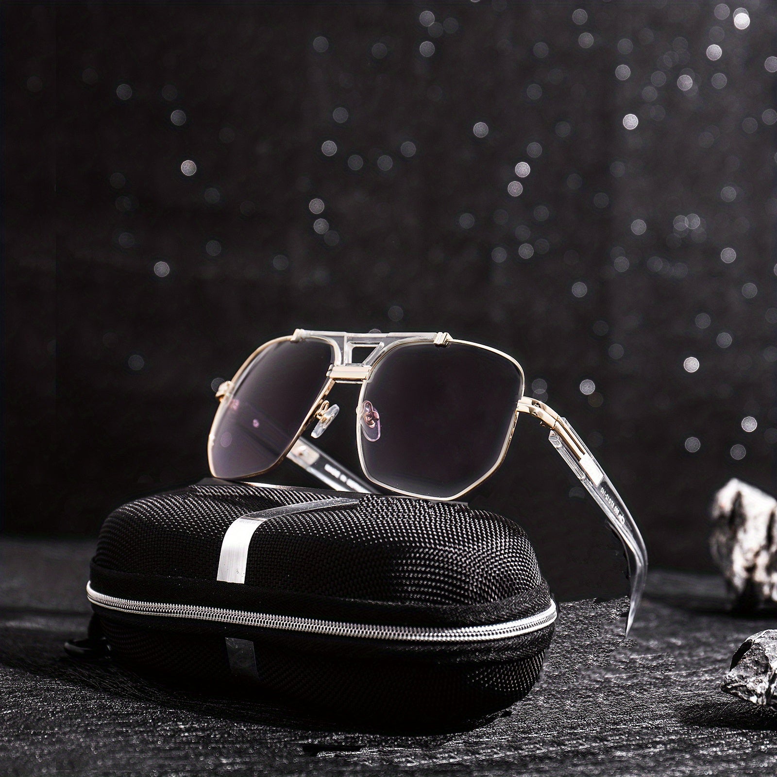 Men's Square Frame Sunglasses Unisex Steampunk UV Protection Glasses