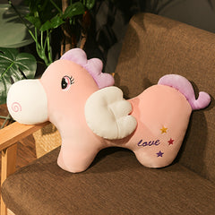 Pastel Green Pink Unicorn Plush Toy - Emotional Healing Gift for Teens & Adults